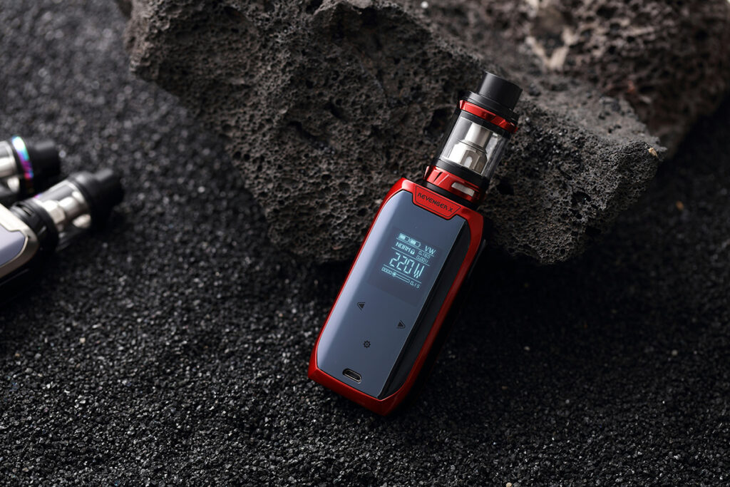 vape device on a rock